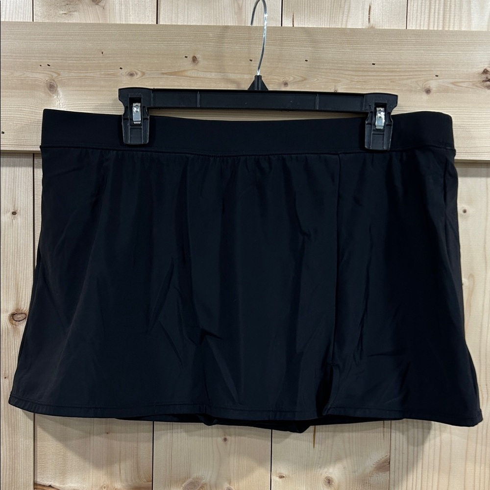 Aqua Green Women's UPF 50 Split Swim Skirt, XL